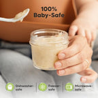 KeaBabies 12pk 4oz Glass Baby Food Containers - Image 5