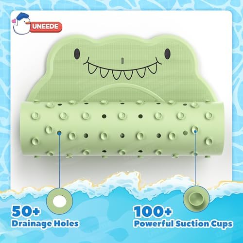 UNEEDE Dinosaur Kids Bathtub Mat Non Slip - Image 3
