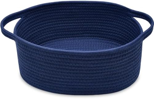 ABenkle Small Basket with Handles, Boho Decorative Rope Woven Dog Cat Toy by ABenkle