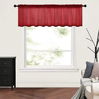 MIULEE Burgundy Red Window Valance 1 Panel 60W x 18L by MIULEE