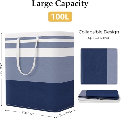 StorageRight Laundry Basket Hamper Large Collapsible Laundry Hamper - Image 2