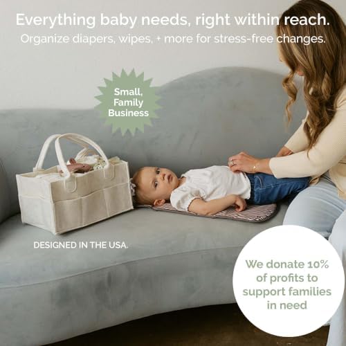 Parker Baby Co. Felt Diaper Caddy Organizer - Image 2
