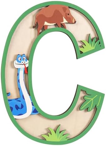 3D Layered Safari Nursery Wooden Letters by Unknown