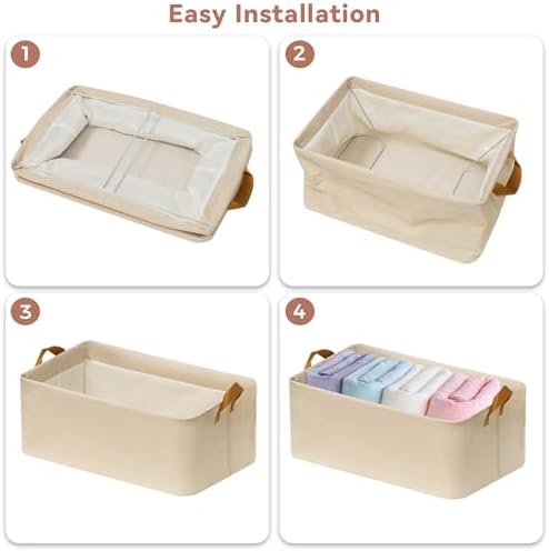 SNWDN 6 Pack Closet Cloth Storage Bins - Image 3
