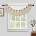 FRAMICS Farmhouse Valance Curtains, Boho Cotton Linen Kitchen Valance, Rustic by FRAMICS