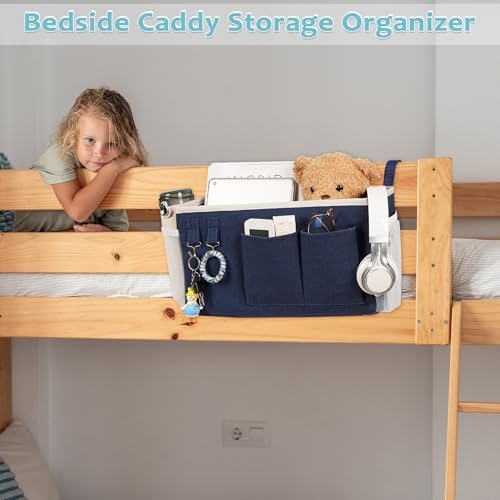 Bedside Caddy, Bedside Storage Bag Hanging Organizer - Image 6