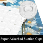 Shower Mat Non Slip 26.8 x 15.1 Inches, Daisies Butterfly Bathtub Mat Shower - Image 3