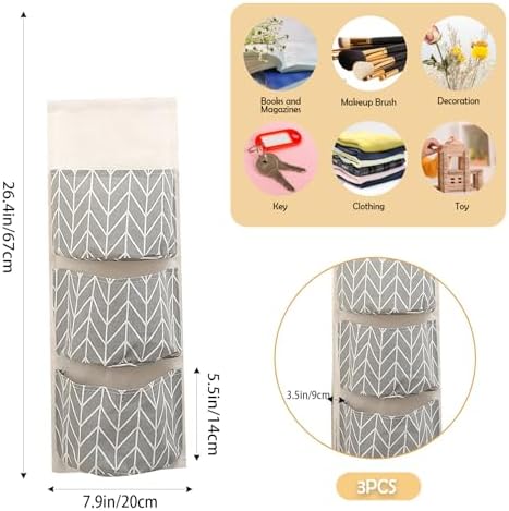 COVRA 3-Pack Wall Hanging Storage Bags – Over-the-Door Organizers - Image 2
