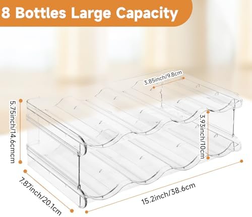 Stackable Water Bottle Organizer Large Compartment Water Bottle Holder - Image 3