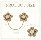 VIS'V Curtain Tiebacks, Twisted Boho Curtain Holdbacks - Image 4