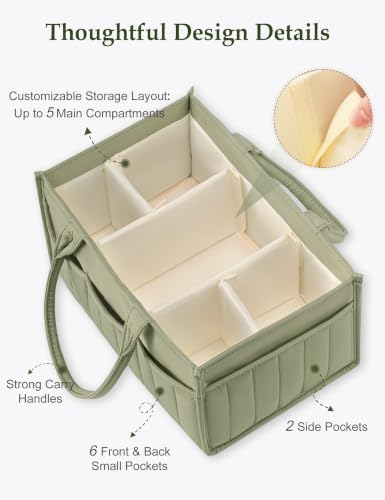 Quilted Diaper Caddy Organizer - Image 3