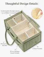 Quilted Diaper Caddy Organizer - Image 3