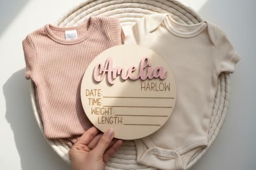 Personalized 3D Baby Name Announcement Sign - Image 2