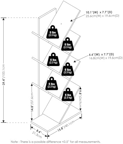 Furinno Tree Book Shelf, 7-Tier Bookshelf - Image 3