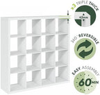 Furinno Cubicle Book Shelf, 16-Cube Bookshelf, Triple Thick Frame Cube Storage - Image 5