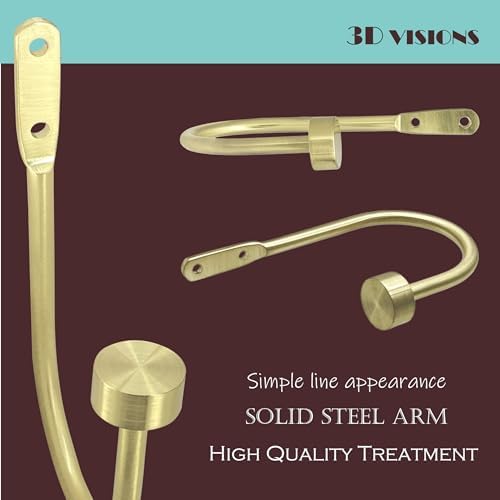 Quality Curtain Holdbacks, Solid Steel Curtain Holdback - Image 3
