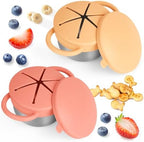 Daximo 2 Pack Snack Cups for Toddlers Spill Proof by Daximo