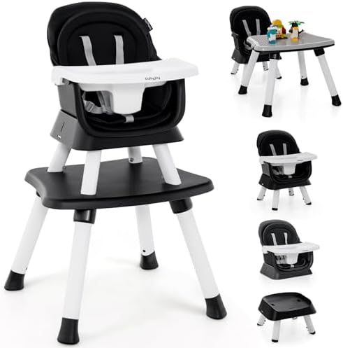 BABY JOY Baby High Chair, 8 in 1 Convertible Highchair by BABYJOY