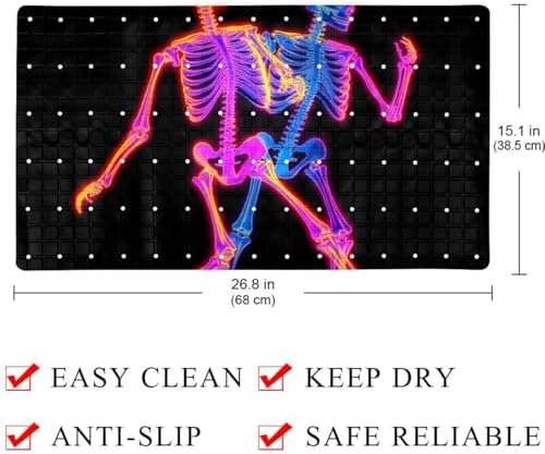 Bath Tub Shower Mat, Washable Bathtub Floor Mats, Suction Cups and Drain Holes - Image 4
