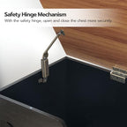 HOOBRO Storage Bench, 39.4" Retro Wooden Storage Chest - Image 4
