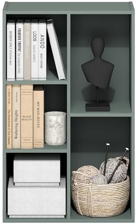 Furinno LUDER Book Shelf, 5-Cube Bookshelf, Reversible Bookcase, 9.4 x 19.5 x - Image 5