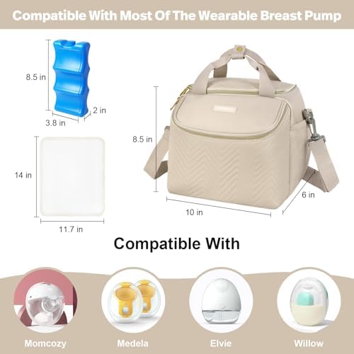 Wearable Breast Pump Bag, Breastmilk Cooler Travel Bag Compatible - Image 2