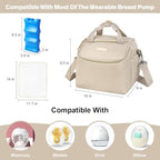 Wearable Breast Pump Bag, Breastmilk Cooler Travel Bag Compatible - Image 2