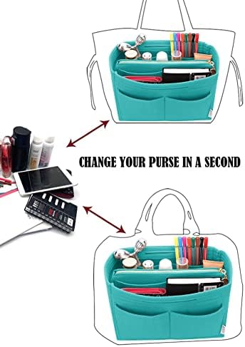 LEXSION Felt Purse Organizer Insert, Tote Bag Shaper Dividers - Image 5