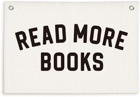 Lacama Classroom Decor Reading Corner Sign Read More Books Banner Flags by Lacama