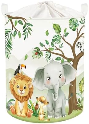 Forest Animals Laundry Hamper Woodland Tree Large Storage Basket Parents by HUUMONSS