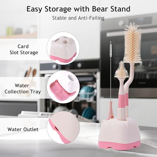 3 in 1 Baby Silicone Bottle Brush Set, Bottle Brush - Image 7