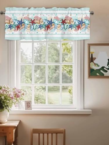 Vandarllin Coastal Beach Kitchen Curtains Valances - Image 3