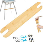 Adjustable High Chair Foot Rest, Non-Slip Natural Bamboo Foot Rest by YYRZZ
