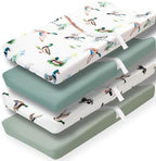 4 Pack Mallard Duck Baby Changing Pad Covers Neutral Unisex Breathable Fitted by FIGEPO