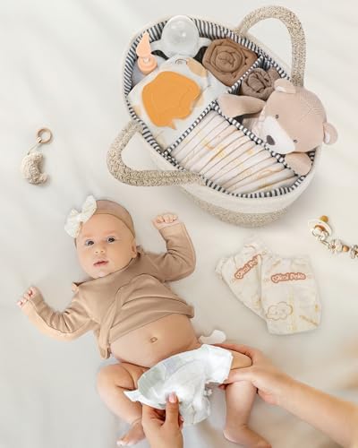 Maliton Baby Diaper Caddy Organizer, X-Large Cotton Rope, Rustic Style - Image 6