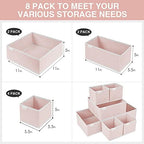 Criusia 8 Pack Underwear Drawer Organizer, Foldable Cloth Storage Box Closet - Image 3