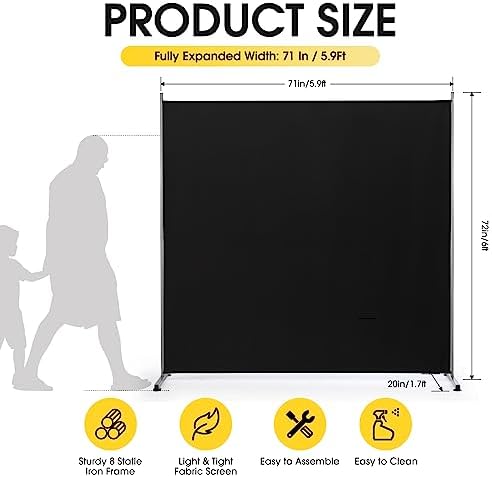 RANTILA Single Large Panel Room Divider, Privacy Screen - Image 2