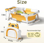 BUNWAG Baby Bathtub, Collapsible Newborn Bathtub - Image 3