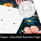 Shower Mat Non Slip 26.8 x 15.1 Inches, Flowers Florals Bathtub Mat Shower - Image 3