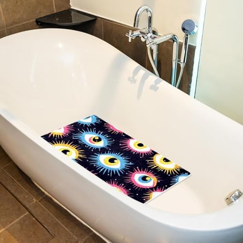 Bathtub Mat Non Slip 26.8x15.1In, Magic Evil Eyes Bath Mat - Image 5