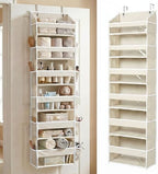 HOMELUX THEORY Over the Door Organizer, 100D Fabric, Ivory 1pc by HomeluxTheory