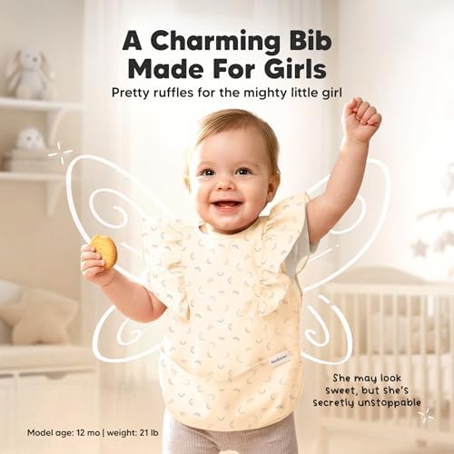 KeaBabies Waterproof Bibs for Baby Girl, Boy 2pk Lightweight - Image 2