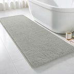 Polyester Bathroom Runner Rug 24"x60" Gray, Soft Shaggy Bath Mat by Kildoss