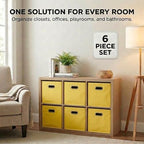 Household Essentials 6 ct Open Fabric Cube Storage Bins - Image 6
