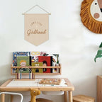 Girl Nursery Decor, Long Live Girlhood Linen Canvas Banner - Image 3