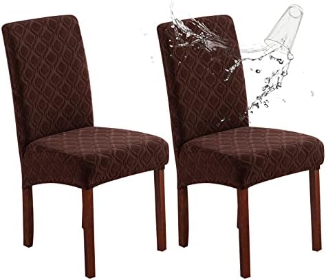 Genina Waterproof Dining Chair Covers Set of 2 Parsons Chair Slipcovers by Genina