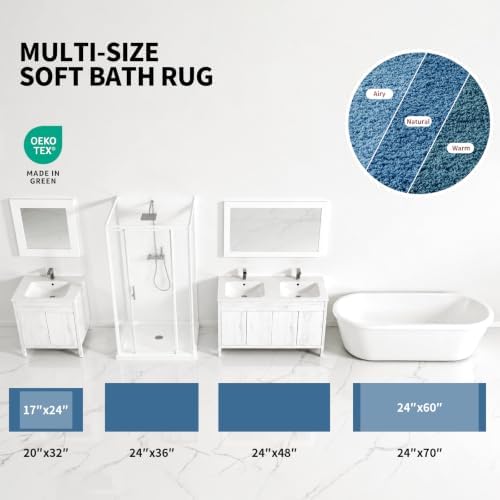ILANGO Bathroom Rugs 60" × 24", Extra Soft Absorbent Microfiber Bath Rugs - Image 4