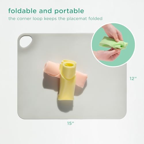 Olababy Fold N Go Silicone Placemat w Travel Case | Dishwasher Safe, BPA Free - Image 2