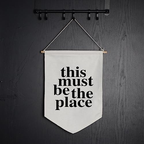 This Must Be The Place Wall Hanging, Linen Wall Art, Linen Wall Banner - Image 4