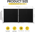 Rantila 2 Large Panels Room Divider, Portable Office Divider, Convenient Movable - Image 2